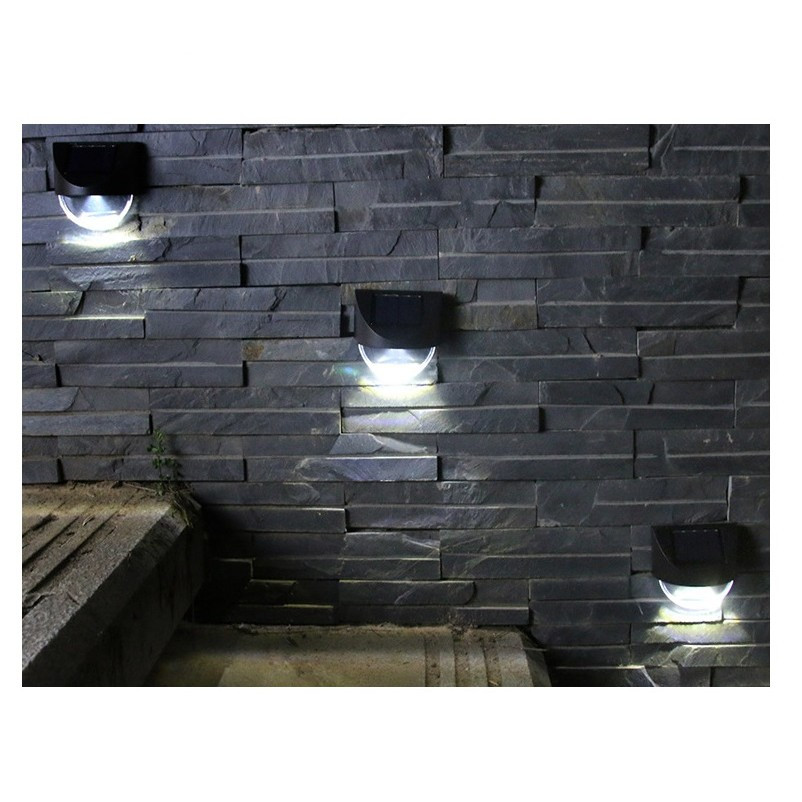 Aplica solara LED, ABS/Policarbonat, rezistent la apa IP65, 1 LED, pentru gradina, casa, balcon, terasa, 1.2V, 600mah, 8.8 x 8.5 cm, alb rece 2