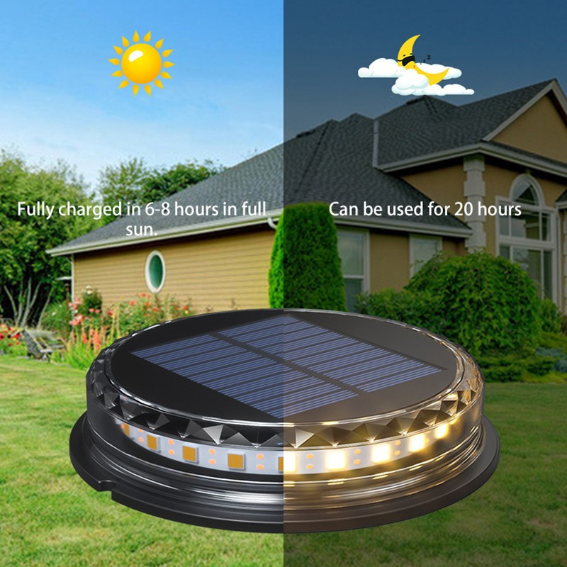 Lampa solara LED tip spot pentru gradina, 8 LED-uri, material ABS si Policarbonat, baterie 1.2V, 600mah, 12 x 13.5 cm, alb rece 2