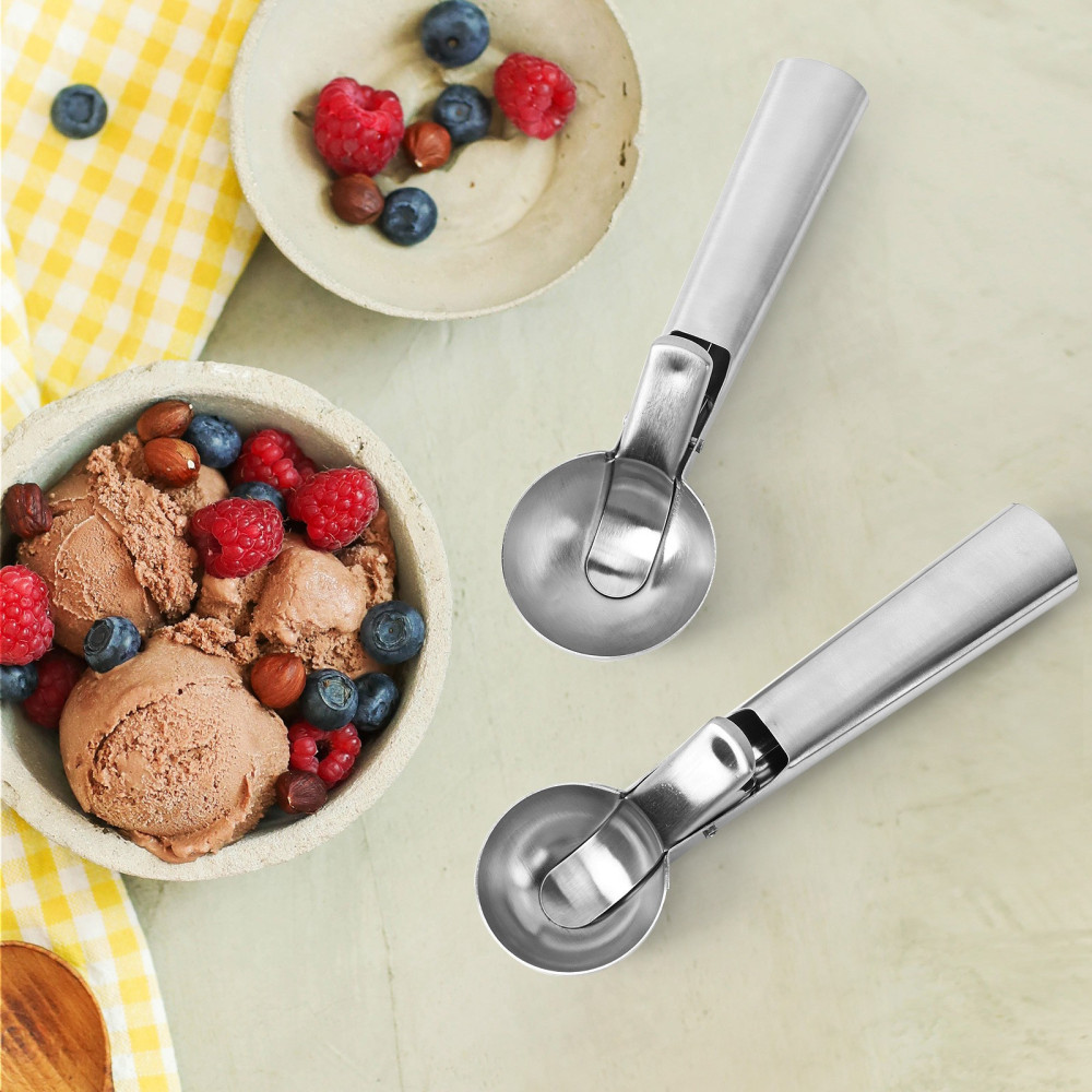 Lingura dozatoare inghetata Cool Serving, inox, argintie 5