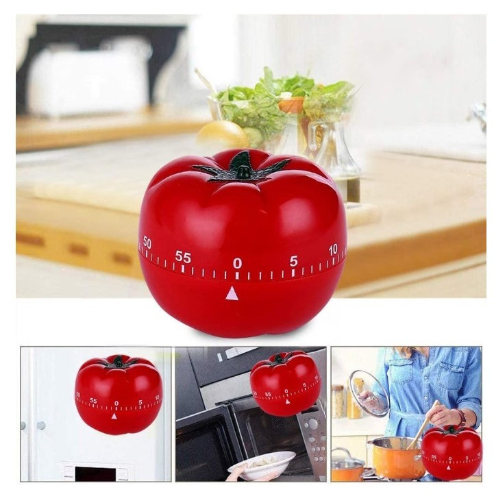 Cronometru mecanic de bucatarie, forma de rosie, 60 de minute, 6.3 x 4.5 cm, ABS, rosu 2