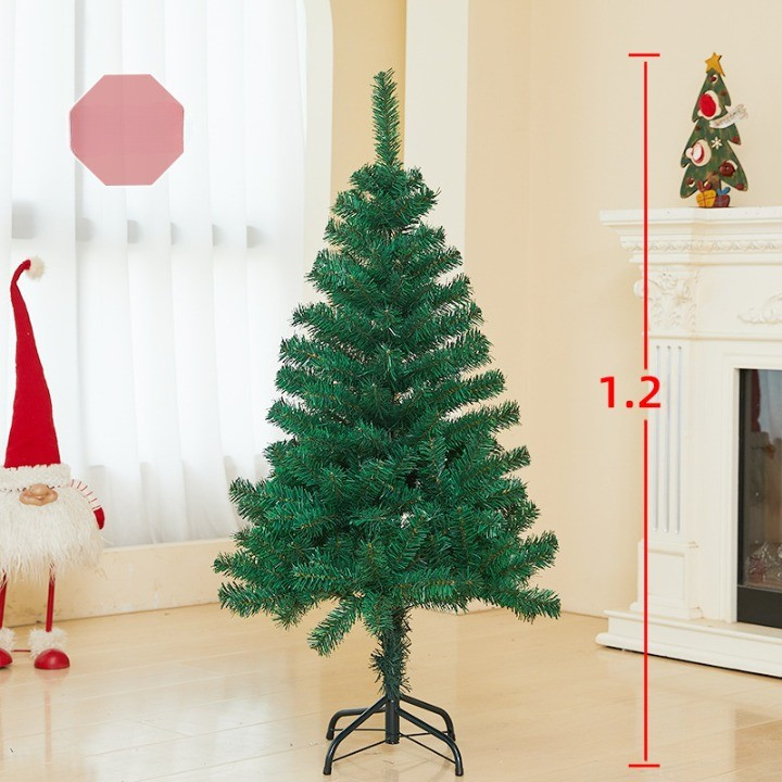 Brad artificial de Craciun, 120 cm, 240 ramuri/varfuri, plastic, interior/exterior, verde, suport inclus 2