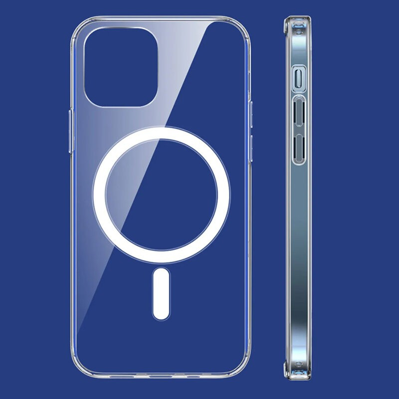 Husa protectie Apple iPhone 15 Pro Max, compatibila MagSafe, transparenta 5
