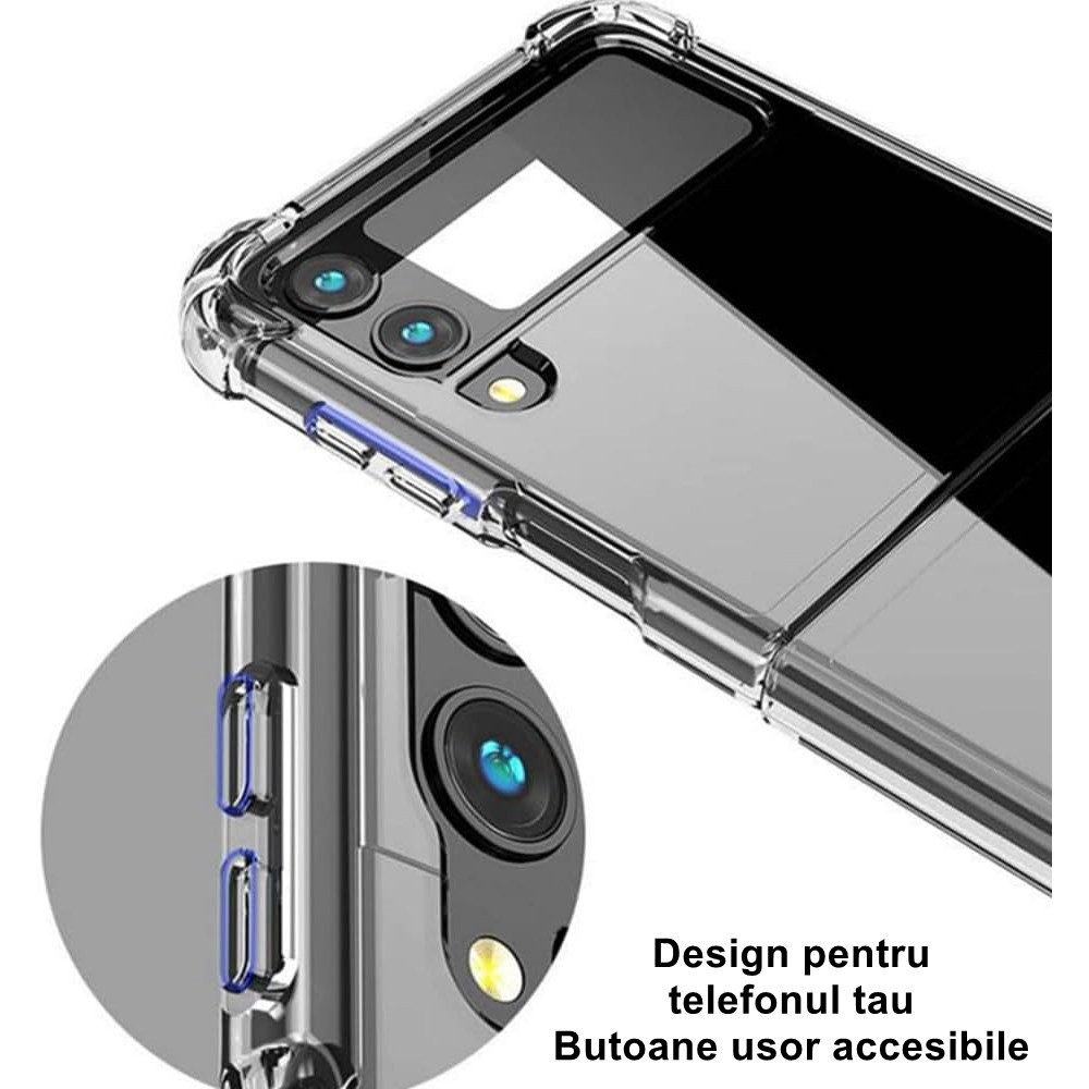 Husa protectie Samsung Galaxy Z Flip5, compatibila MagSafe, TPU, transparenta 4