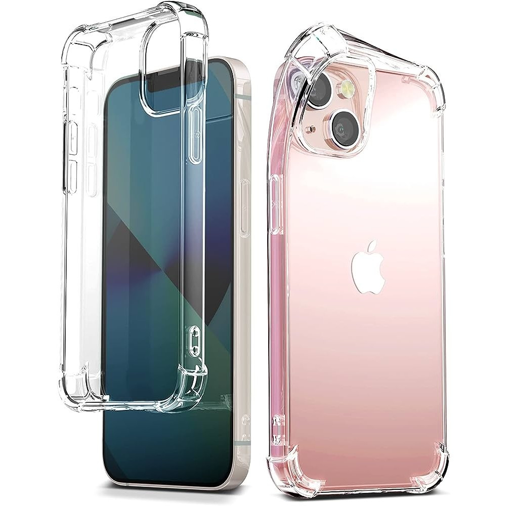 Husa Apple iPhone 15, TPU transparent, intarituri in colturi, grosime 1,5 mm 2