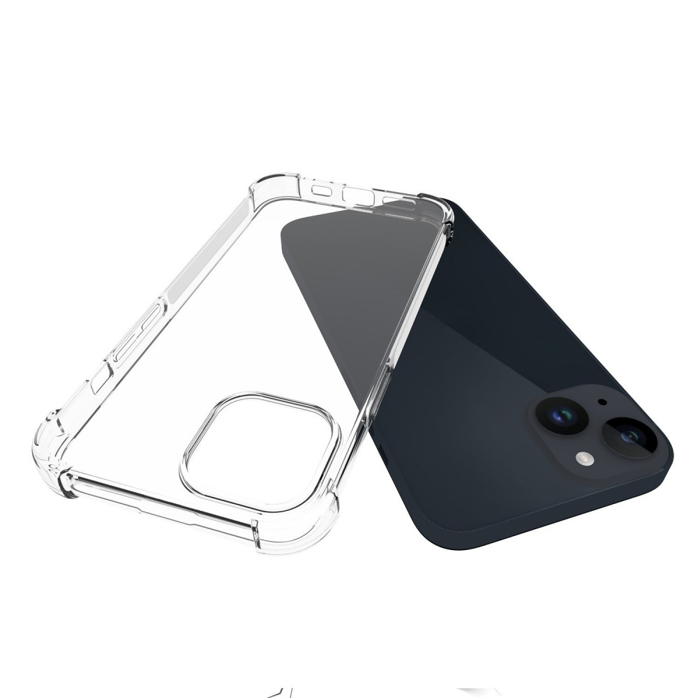 Husa Apple iPhone 15 Pro, TPU transparent, intarituri in colturi, grosime 1,5 mm 3