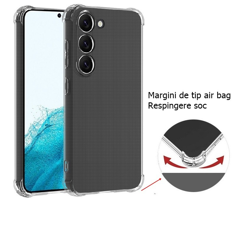 Husa Samsung Galaxy A54 5G, TPU transparent, intarituri in colturi, grosime 1,5 mm 2
