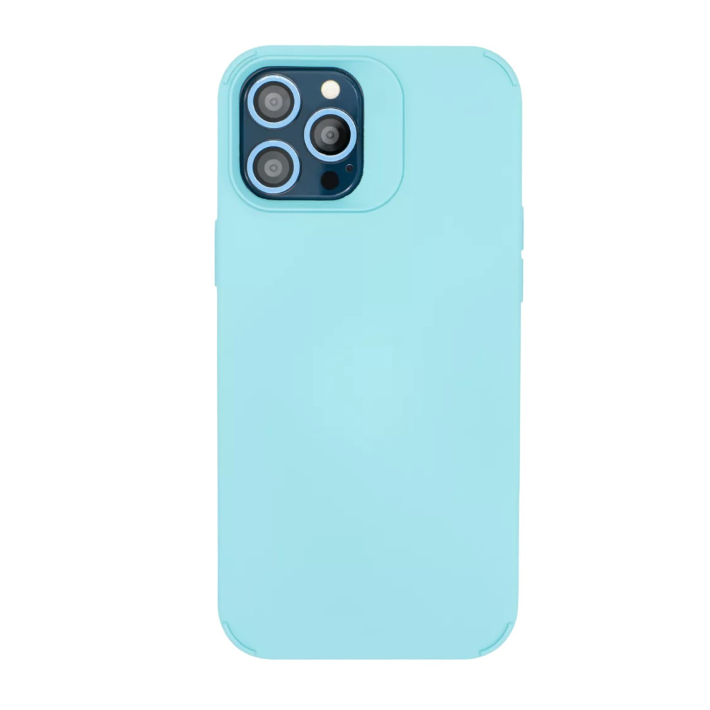 Husa protectie Apple iPhone 15 Pro Max, Shockproof Silicone, catifea in interior, folii de protectie camere incluse, Albastru 2
