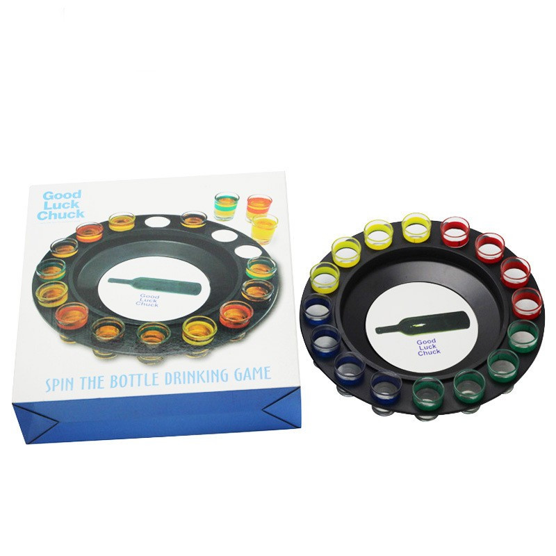 Joc de Societate "Adevar sau Provocare", Ruleta cu 16 pahare de Shot din Sticla, pentru Petreceri, Distractie, Cadouri, Multicolor 3