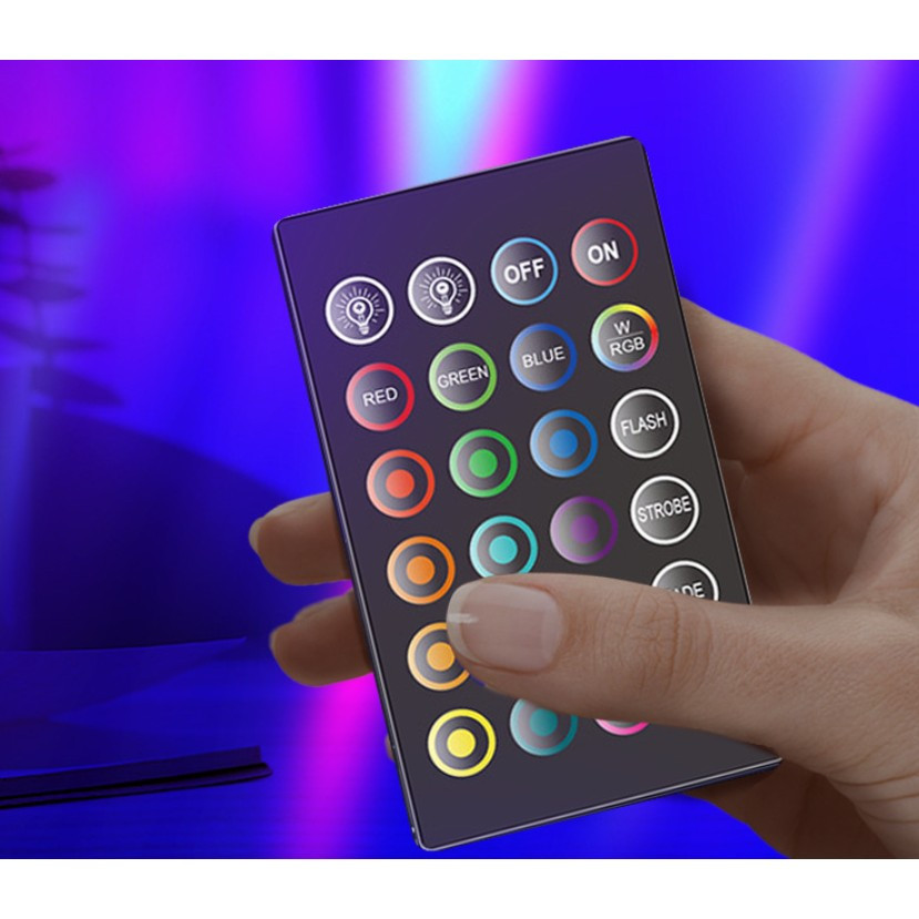 Lampa de Birou RGB, 14 LED-uri, 5V, telecomanda, cablu USB inclus, 25.5 x 4 x 3.5 cm, neagra 4