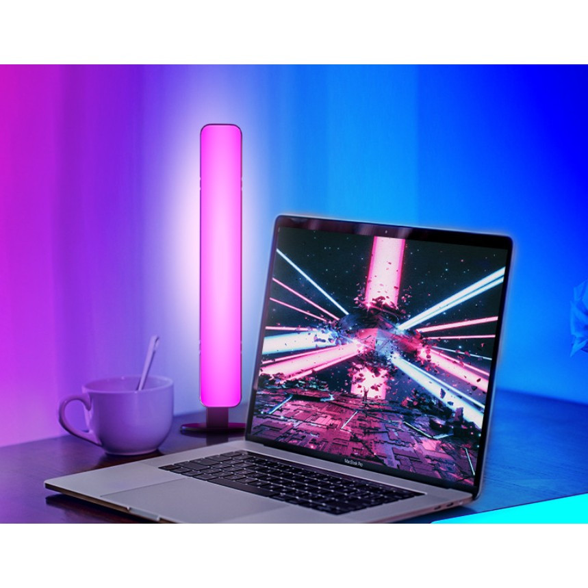 Lampa de Birou RGB, 14 LED-uri, 5V, telecomanda, cablu USB inclus, 25.5 x 4 x 3.5 cm, neagra 5