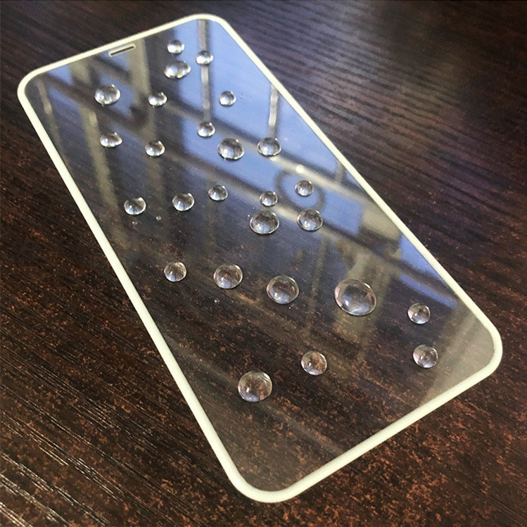 Folie sticla Apple iPhone 15 Pro Max, Luminous HD, margine fluorescenta, alba 2