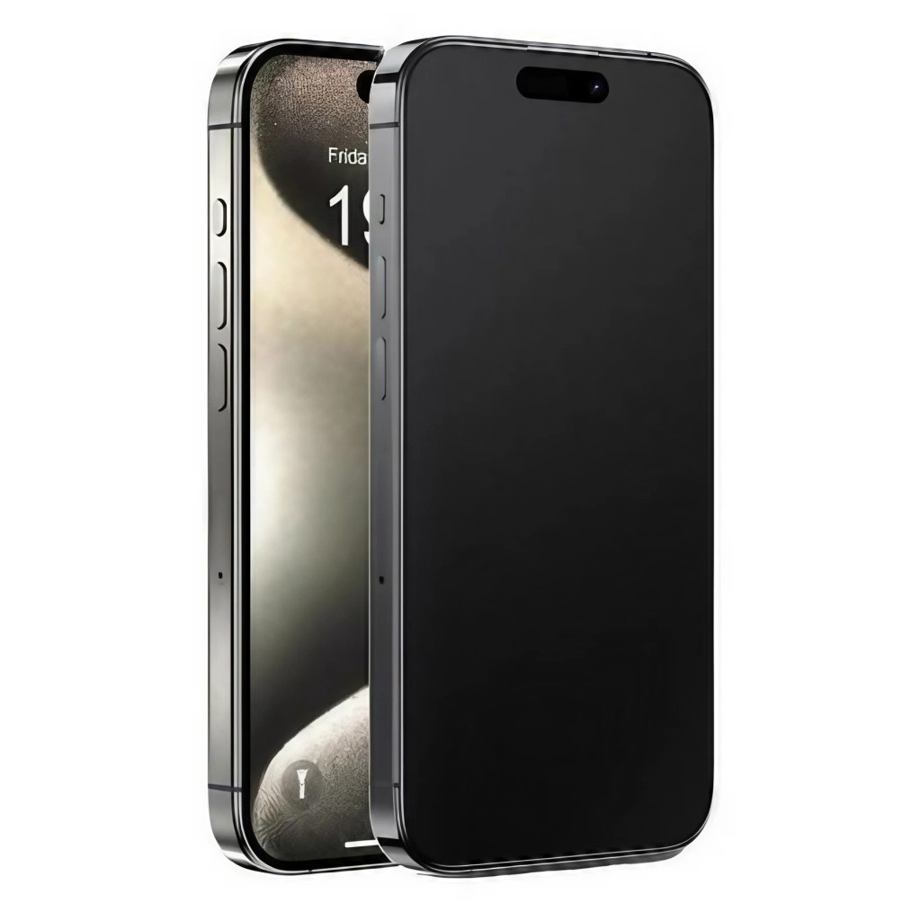 Folie de protectie Apple iPhone 15 Pro Max, Matte Ceramic, margini negre 3