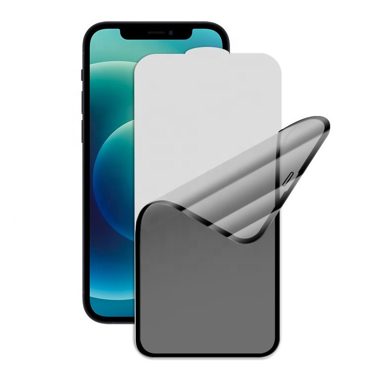 Folie de protectie Apple iPhone 16, Matte Privacy Ceramic, margini negre 2