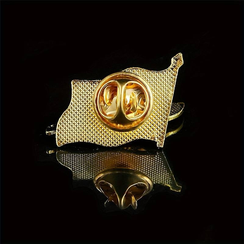 Insigna metalica "Romania", 20 x 20 mm, design steag 3