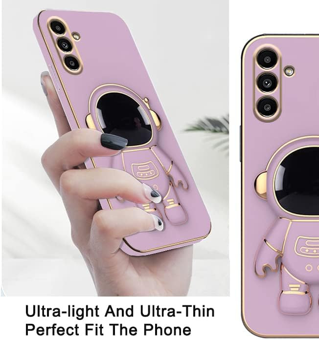 Husa Samsung Galaxy S24, Astronaut Case, protectie camera, functie stand expunere, mov 2