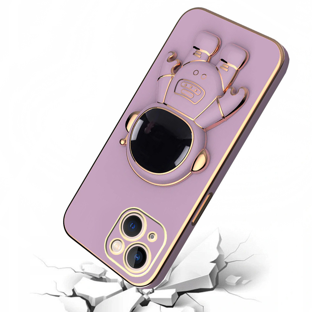 Husa Apple iPhone 15 Pro Max, Astronaut Case, protectie camera, functie stand expunere, mov 2