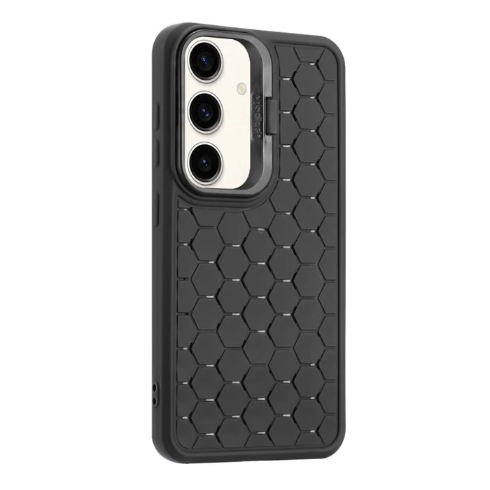 Husa Samsung Galaxy S24, HoneyComb Bracket, functie stand, neagra 5