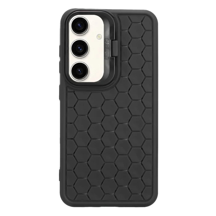 Husa Samsung Galaxy S24+ (S24 Plus), HoneyComb Bracket, functie stand, neagra 4