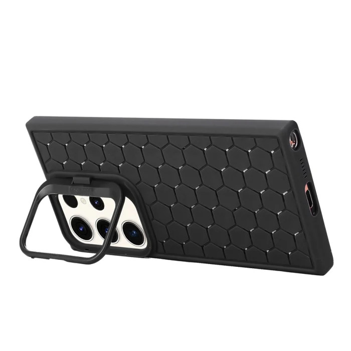 Husa Samsung Galaxy S24 Ultra, HoneyComb Bracket, functie stand, neagra 3