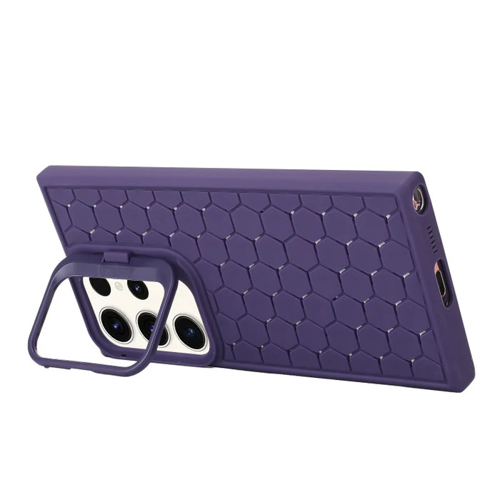 Husa Samsung Galaxy S24 Ultra, HoneyComb Bracket, functie stand, mov 2