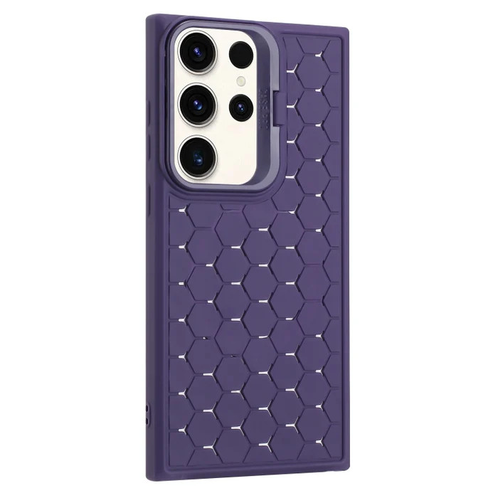 Husa Samsung Galaxy S24 Ultra, HoneyComb Bracket, functie stand, mov 3
