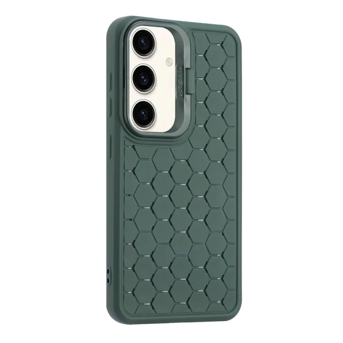 Husa Samsung Galaxy S24 Ultra, HoneyComb Bracket, functie stand, verde 5