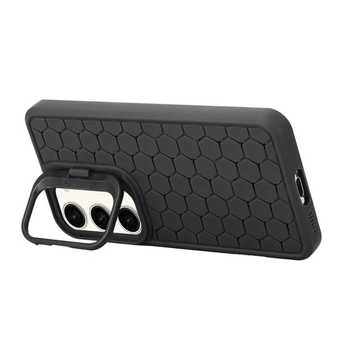 Husa Samsung Galaxy S23, HoneyComb Bracket, functie stand, neagra 3