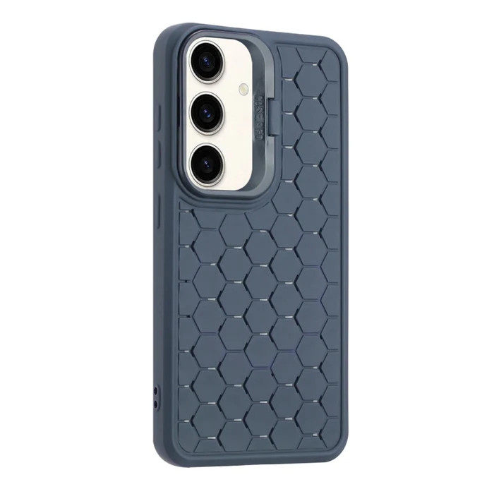 Husa Samsung Galaxy S23+ (S23 Plus), HoneyComb Bracket, functie stand, albastru inchis 5
