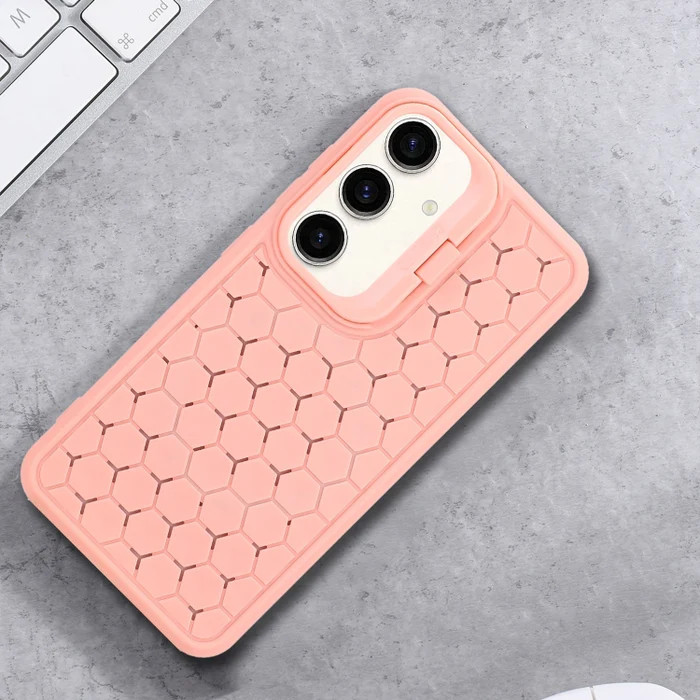 Husa Samsung Galaxy S23+ (S23 Plus), HoneyComb Bracket, functie stand, roz pal 2