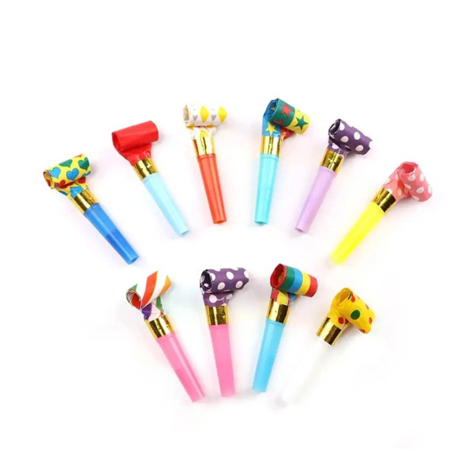 Set 6 Suflatori, pentru Petrecere, Tematica Aniversare, 8 cm, Multicolore cu Imprimeu 3