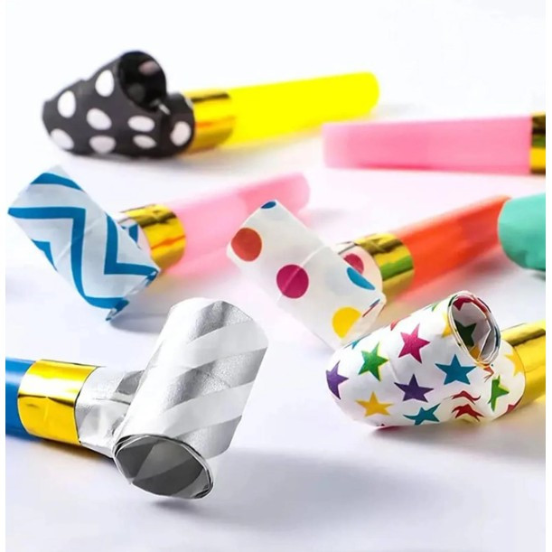 Set 6 Suflatori, pentru Petrecere, Tematica Aniversare, 8 cm, Multicolore cu Imprimeu 5