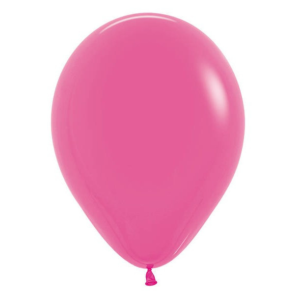 Set 10 Baloane din Latex, Model Party cu Buline si Simple, 30 cm, Fucsia, 2.8 g 3