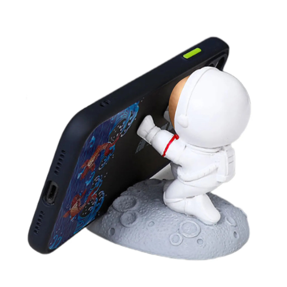 Suport pentru telefon Micul Astronaut, alb/auriu, model 1 2