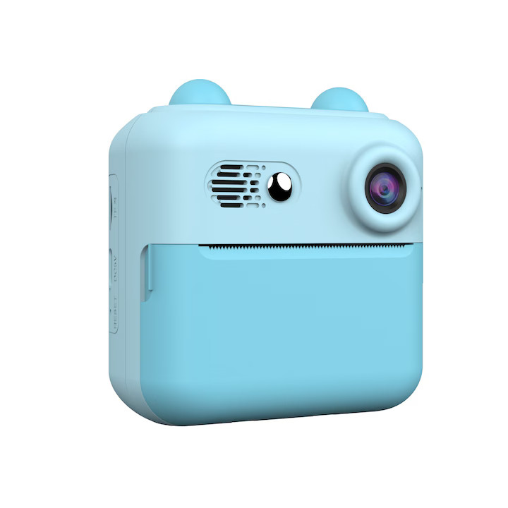 Aparat foto, camera video Full HD pentru copii IDK-A22, imprimanta termica incorporata, albastra 2