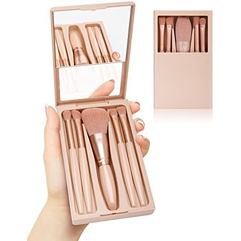 Set 5 pensule cu suport pentru depozitare si oglinda 2