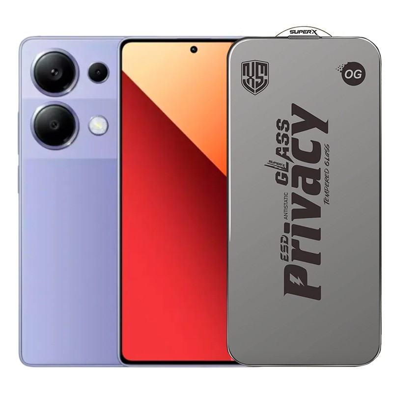 Folie de sticla Redmi Note 13 Pro, Full Glue Privacy, margini negre 4