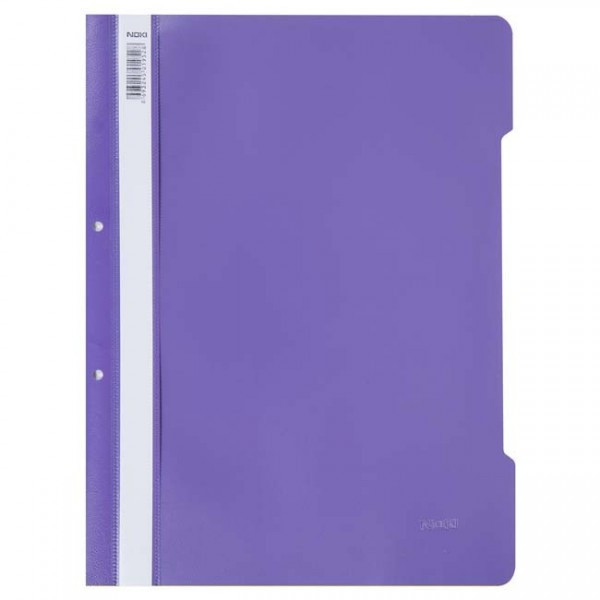 Dosar cu sina Noki, plastic,  2 perforatii pentru arhivare, eticheta interschimbabila pe cotor, violet
