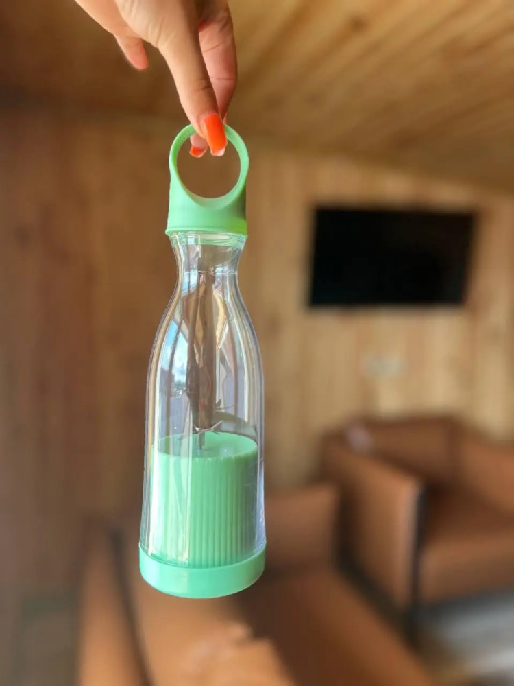 Mini blender / smoothie maker portabil DM-519, 380 ml, incarcare USB, verde 4