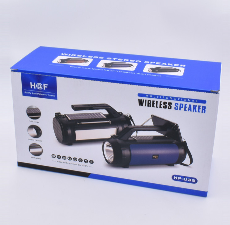 Boxa bluetooth HF-U39, MP3/USB/MicroSD reader, Radio FM, functie Hands-Free, incarcare solara, neagra 3