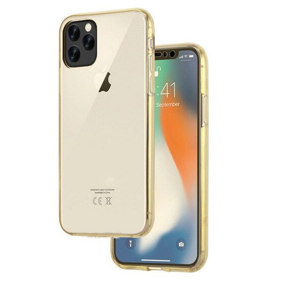 Husa Full TPU 360° pentru iPhone XS MAX (fata + spate), auriu transparent 2