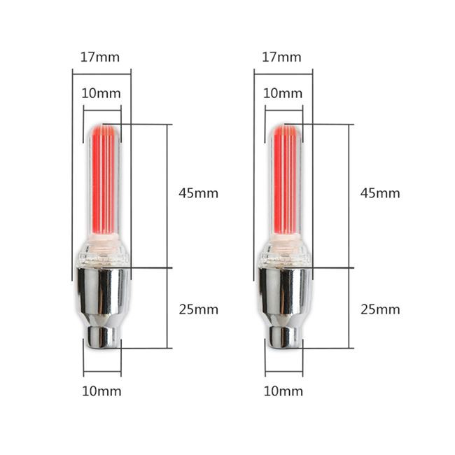 Set 2 buc lumini LED rosii pentru rotile bicicletei 3