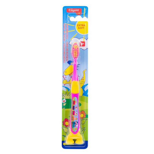 Periuta de dinti pentru copii, Elegant Kids, extra soft, roz 2