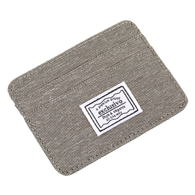 Portofel / ​portcard textil gri, protectie RFID, 5 compartimente, 10 x 7.5 cm 5