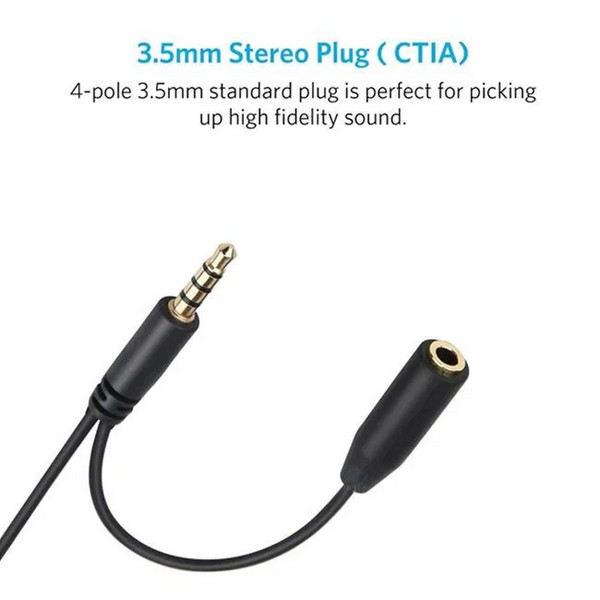 Microfon tip lavaliera cu clips, conector jack 3.5 mm 3