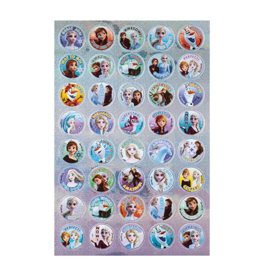 Etichete autoadezive Frozen 2, rotunde, 80 buc 2