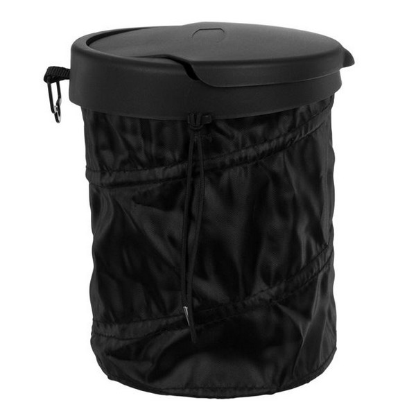 Mini cos de gunoi auto, tip Pop-Up, 16 x 19 cm, negru 2