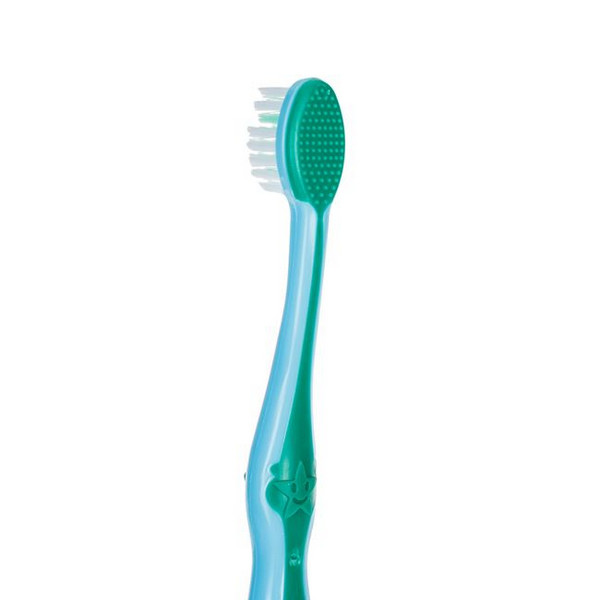 Periute de dinti pentru copii, bleu, verde, galbena, rosie, model stele, 4 bucati 2
