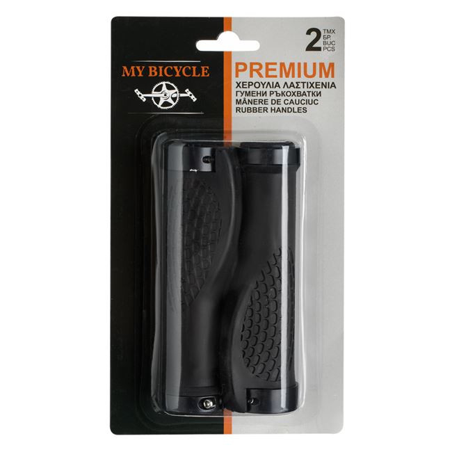 Manere negre premium pentru ghidon bicicleta, 13 x 4 cm, set 2 bucati 4