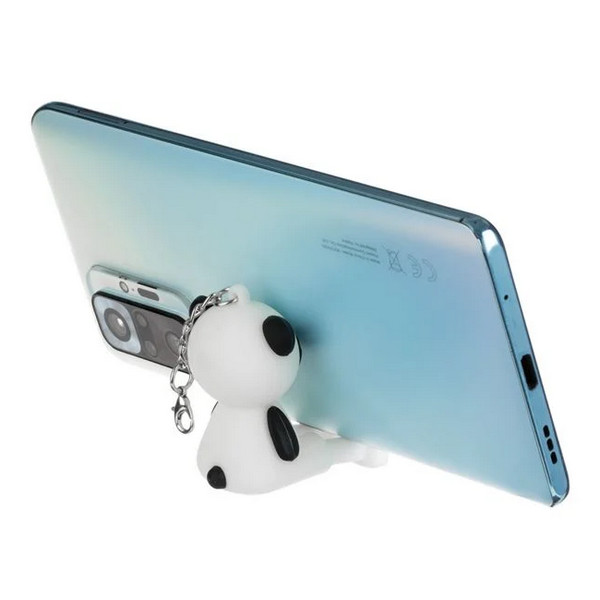 Suport/stand de birou pentru telefon mobil Panda, prindere tip breloc, 3.5 x 3.5 x 5 cm 2