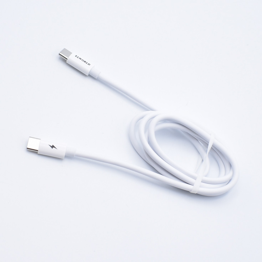 Cablu de date si incarcare Type-C to Type-C JXL-232, 18W, alb 3